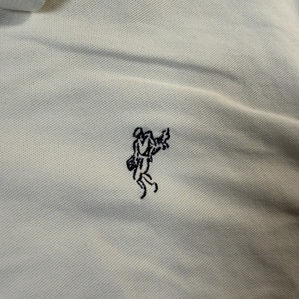 Vintage Y2K Ashworth Polo Shirt XL Mens White Embroidered Logo Long Sleeve Golf - Picture 2 of 10